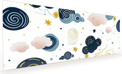 Produktbild von Küchenrückwand Spritzschutz Glas mit Motiv Wirbelwolken Design 40 x 40 cm