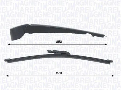 Zdjęcie produktu dla Ramię Wycieraczki Z Piórem 270Mm Db Klasa C 09.14-02.21 Tył