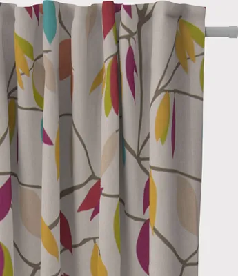 Produktbild von SCHÖNER LEBEN. Vorhang beige mit Blätter braun grün rot 245cm