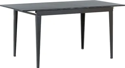 Obrázek produktu pro BELIANI Rozkládací černý jídelní stůl obdélníkový 120/160 x 80 cm, klasický 6 míst