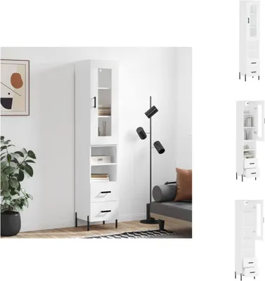 Produktbild von vidaXL Highboard Weiß 34,5x34x180 cm Holzwerkstoff -  Sideboards