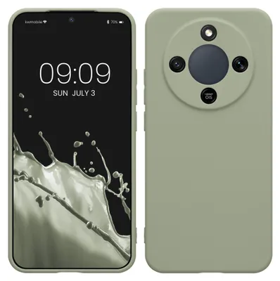 Produktbild von kwmobile Handyhülle für HONOR Magic8 Lite Hülle - weiches Handy Silikon Case - Schutzhülle Cover - Graugrün