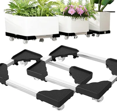 Produktbild von Pflanzenroller rund, Ø 42-53 cm, Tragkraft bis 200 kg, für Garten und Innenbereich