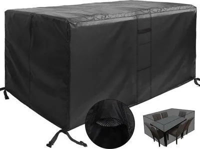Obrázok produktu pre Ochranný poťah na záhradný nábytok 80 x 80 x 80 cm, priedušný, odolný voči zimným podmienkam, čierny