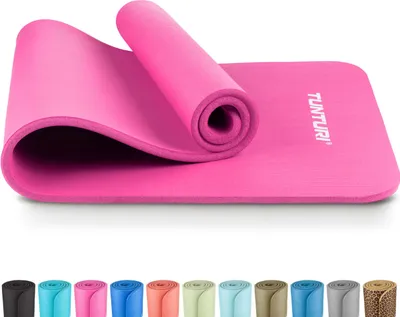 Produktbild von Tunturi Dicke NBRmatte 15mm - Rutschfest Gymnastikmatte - Mit Tragetasche - Für Yoga und Pilates - Sportmatte 180x60x1,5cm -Schadstofffrij - Besonders komfortabel - Rosa