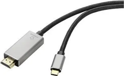 Obrázok produktu pre Renkforce RF-4995148, USB-C, HDMI-A, 1 m, Čierna