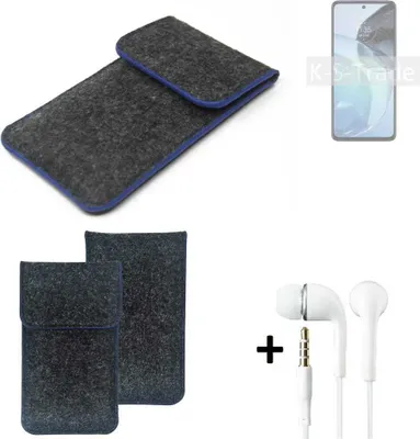 Produktbild von K-S-Trade Handy Schutz Hülle kompatibel mit Motorola Moto G72 Schutzhülle Handyhülle Filztasche Pouch Tasche Case Sleeve Filzhülle dunkelgrau,