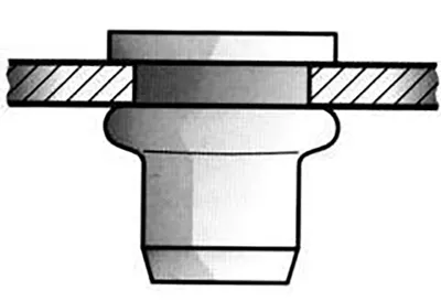 Immagine prodotto di Gesipa dado per rivetti ciechi in alluminio testa tonda piatta M5x7x13,5 mm