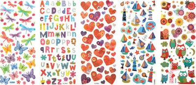 Produktbild von folia Glitzer-Sticker "Dekozauber" 100 x 230 mm 5 Blatt