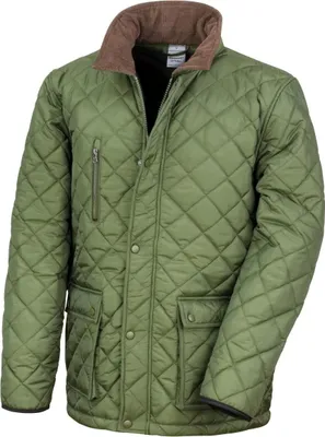 Obrázek produktu pro Result Cheltenham Pánská prošívaná bunda s fleecovou podšívkou, voděodolná, větruodolná FK657 (2XL) (olivová)