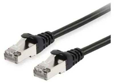 Image de Equip 606101 Equip Patchkabel Cat6A S/FTP 2xRJ45 0.25m schwarz LSZH