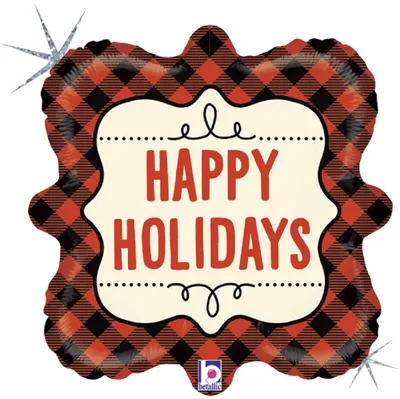Produktbild von Party Factory Folienballon Happy Holidays 45cm Heliumballon Luftballon