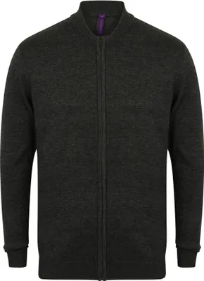 Obrázek produktu pro Henbury Uni Strick Bomberjacke PC2959 (S) (šedá)