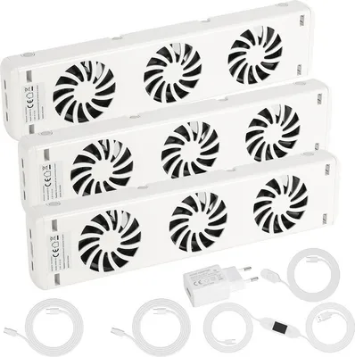 Produktbild von Jayseuw Heizkörperverstärker Erweiterungsset Heizkörper booster ventilator Heizkörper lüfter Trio-Set