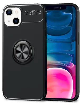 Immagine prodotto di NALIA Custodia nera per iPhone 13 Mini, custodia ad anello a 360° Kickstand Nero