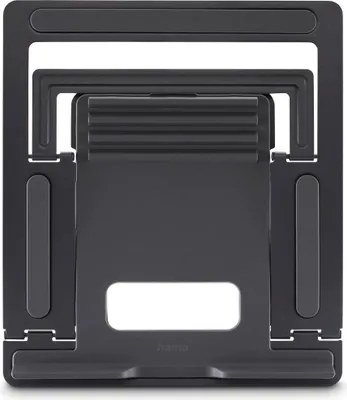 Zdjęcie produktu dla Hama Laptop-Stand Metall, 4-stufig neigbar, faltbar, bis 40 cm (15,6), Grau (00126814)