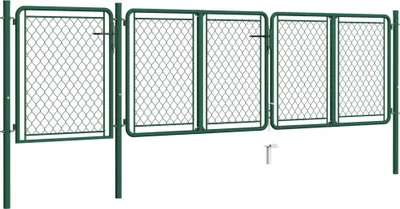 Obrázek produktu pro vidaXL Zahradní brána ocelová 100x395 cm zelená