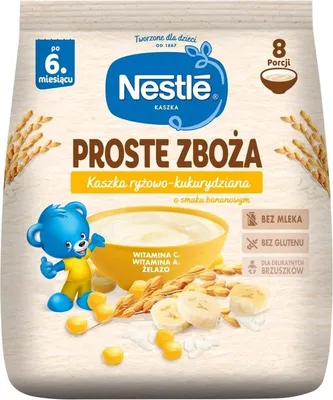 Obrázok produktu pre Nestlé Kaszka ryżowo-kukurydziana z bananem 144 g