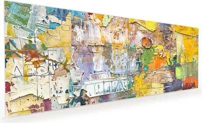 Produktbild von Küchenrückwand Spritzschutz Glas mit Motiv Abstrakte Kunst 40 x 40 cm