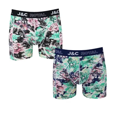 Productafbeelding van J&C H250 - 2-pack heren boxershorts - katoen met stretch - bedrukte ondergoed - comfortabele pasvorm - maat XXL