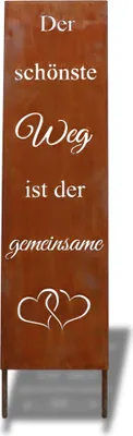 Produktbild von Gartenstecker Rost 55 cm Gartenaufsteller Metall Spruchtafel Gartendeko Stele Garten Dekostecker