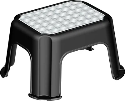 Produktbild von Trittschemel PASO, Farbe:Schwarz mit Metalloptik