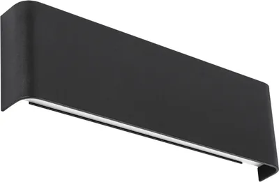 Produktbild von Wandlampe Aluminium LED B: 31 cm Up Down Schwarz länglich 4200 K neutralweißes Licht 810 lm Wandleuchte
