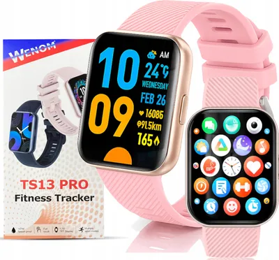 Immagine prodotto di Smartwatch per uomo e donna - Chiamate, sport, salute, IP68, Pink Pressure