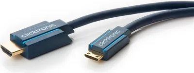 Produktbild von Clicktronic Mini-HDMI™ Adapterkabel mit Ethernet, Hochgeschwindigkeits-Adapter von HDMI™ auf Mini-HDMI™