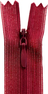 Produktbild von 50 Reißverschlüsse spiral verdeckt, 3mm Schiene, Länge 40cm, unteilbar, unsichtbar, Farbe:178 bordeaux