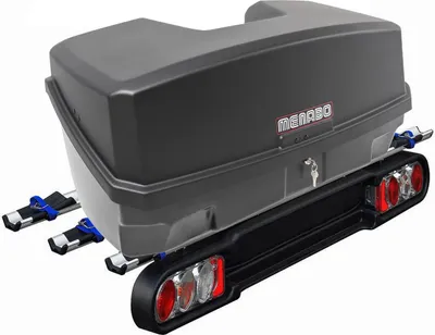 Produktbild von Race 3 Kupplungsträger Fahrradträger 3Räder klappbar + Nekkar Gepäckbox schwarz