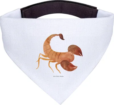 Produktbild von Mr. & Mrs. Panda Hundehalstuch Sternzeichen Skorpion - Weiß - Geschenk, Hunde Halstuch, November, Für, Hunde-Halstuch, Skorpione, Geburtstag, Oktober, Hund