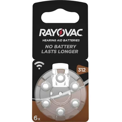 Produktbild von Rayovac Hörgerätebatterie 312 (PR41) 6er Blister