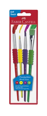 Zdjęcie produktu dla FABER-CASTELL Pinsel 4er Set mit Softgriffstück BK