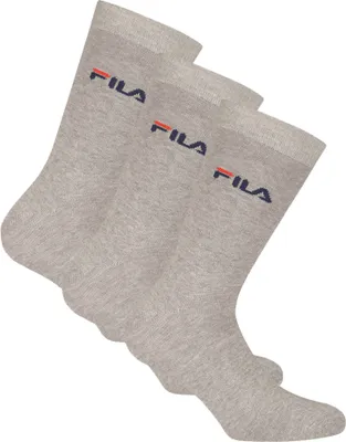 Immagine prodotto di FILA Calzini unisex, 3 paia - Calze, Strada, Sport, Set di calzini, Logo, 35-46 Grigio 35-38 (3-5 UK)