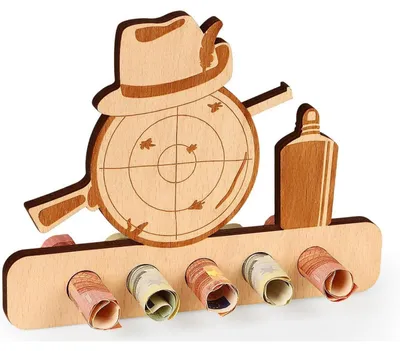 Immagine prodotto di Regalo a tema caccia, in legno, per compleanno, buono regalo, confezione, decorazione da tavolo, spessore 6 mm