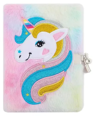 Image de Cahier A5 licorne - Journal coloré avec cadenas - Cadeau pour filles