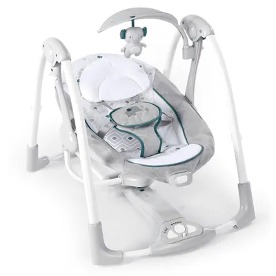 Immagine prodotto di INGENUITY Altalena vibrante trasformabile con melodia Nash 2in1, da 0m+ a 9 kg