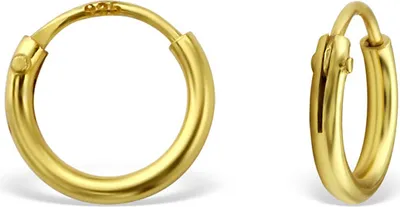Produktbild von Kleine goldene Creolen Ohrringe aus 925 Silber