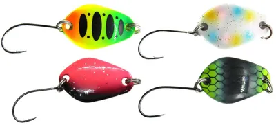Produktbild von Paladin Trout Spoon 2,1g Forellenblinker, Farbe:fluo-grün/schwarz-glitter