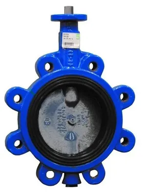 Obrázek produktu pro Klapka VAG CEREX 300-L, DN100, PN16, NBR, páka s aretací, modrá, 1 ks.