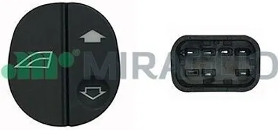 Produktbild von MIRAGLIO 121/FRI76005 Fensterheberschalter für FORD Fiesta Mk6 Schrägheck (JA8, JR8) Vorne Rechts Fensterheber Schalter