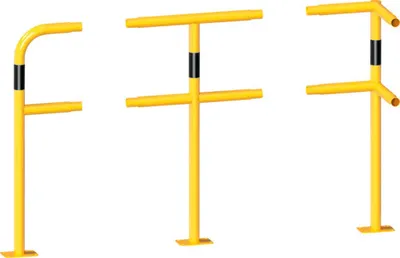 Produktbild von Querholm Stahlrohr Ø 48 mm für Schutzgeländer schwarz-gelb H = 1500 mm