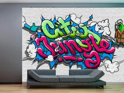 Produktbild von Vlies Fototapete 350x256 cm Tapeten Wandtapete XXL Graffiti m-A-0010-a-d