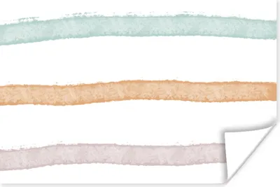 Produktbild von MuchoWow® Poster Linie - Pastell - Regenbogen - Muster 60x40 cm - Schlafzimmerdekoration