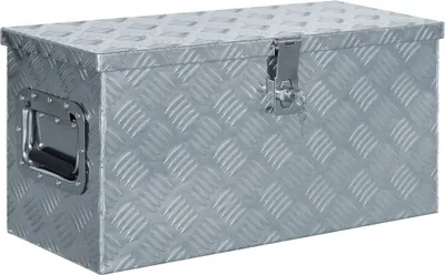 Zdjęcie produktu dla The Living Store Pudełko aluminiowe 61,5 x 26,5 x 30 cm Srebrne