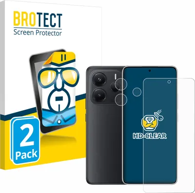 Produktbild von 2x Für Xiaomi Redmi Note 14 (Display+Kamera) Schutzfolie BROTECT Displayschutz Display Schutz Folie Klar Transparent