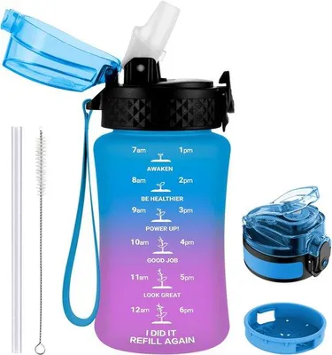 Immagine prodotto di Borraccia per bambini da 350 ml senza BPA con cannuccia, per bambine