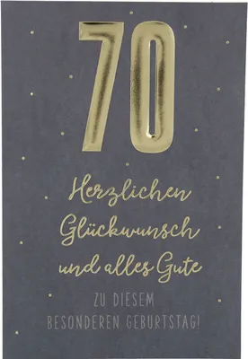 Produktbild von 11566 Depesche Zahlenkarte, Glückwunschkarte-70 Herzlichen Glückwunsch und alles ...