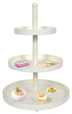 Produktbild von Etagere - H 55 cm - Weiß - Metall - 3 Etagen